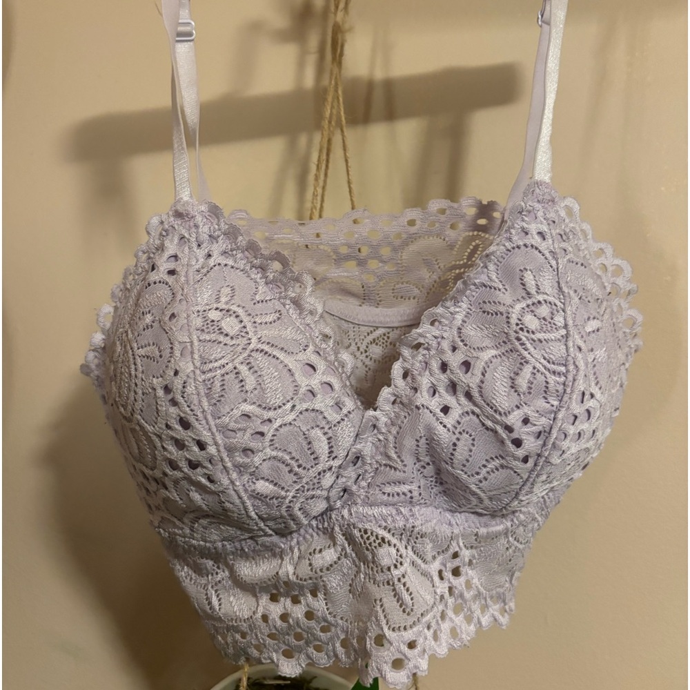 light purple lace bralette